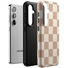 image:imageCasely Galaxy S24 Case  Pura Vida  Coastal Checkers  Essential Slim DualLayer Protective DesignFit Check  Neutral Checkerboard