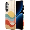 image:imageCasely Galaxy S24 Case  Pura Vida  Coastal Checkers  Essential Slim DualLayer Protective DesignHere Comes the Sun  Colorblock Sunset
