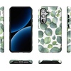 image:imageCasely Galaxy S24 Case  Pura Vida  Coastal Checkers  Essential Slim DualLayer Protective DesignLeaf Me Alone  Green Floral Print