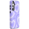 image:imageCasely Galaxy S24 Case  Pura Vida  Coastal Checkers  Essential Slim DualLayer Protective DesignLove Song  Lavender Heart