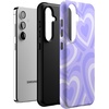 image:imageCasely Galaxy S24 Case  Pura Vida  Coastal Checkers  Essential Slim DualLayer Protective DesignLove Song  Lavender Heart