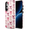 image:imageCasely Galaxy S24 Case  Pura Vida  Coastal Checkers  Essential Slim DualLayer Protective DesignLover Girlie  Pink Bows