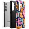 image:imageCasely Galaxy S24 Case  Pura Vida  Coastal Checkers  Essential Slim DualLayer Protective DesignMidnight Color Splash  Abstract Retro