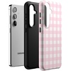 image:imageCasely Galaxy S24 Case  Pura Vida  Coastal Checkers  Essential Slim DualLayer Protective DesignPink Plaid  Sunday Best