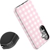 image:imageCasely Galaxy S24 Case  Pura Vida  Coastal Checkers  Essential Slim DualLayer Protective DesignPink Plaid  Sunday Best