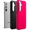 image:imageCasely Galaxy S24 Case  Pura Vida  Coastal Checkers  Essential Slim DualLayer Protective DesignThink Pink  Solid Neon Pink