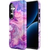 image:imageCasely Galaxy S24 Case  Pura Vida  Coastal Checkers  Essential Slim DualLayer Protective DesignTie Dying Over You  Purple Marble