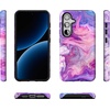 image:imageCasely Galaxy S24 Case  Pura Vida  Coastal Checkers  Essential Slim DualLayer Protective DesignTie Dying Over You  Purple Marble