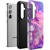 image:imageCasely Galaxy S24 Case  Pura Vida  Coastal Checkers  Essential Slim DualLayer Protective DesignTie Dying Over You  Purple Marble