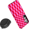 image:imageCasely Galaxy S24 Case  Pura Vida  Coastal Checkers  Essential Slim DualLayer Protective DesignVibe Check  Pink Checkerboard
