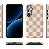 image:imageCasely Galaxy S24 Plus Case  The Boyfriend Collection  Slate Blue  Essential Slim DualLayer Protective DesignFit Check  Neutral Checkerboard