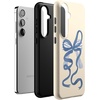 image:imageCasely Galaxy S24 Plus Case  The Boyfriend Collection  Slate Blue  Essential Slim DualLayer Protective DesignHeartstrings  Blue Bow