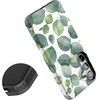 image:imageCasely Galaxy S24 Plus Case  The Boyfriend Collection  Slate Blue  Essential Slim DualLayer Protective DesignLeaf Me Alone  Green Floral Print
