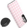 image:imageCasely Galaxy S24 Plus Case  The Boyfriend Collection  Slate Blue  Essential Slim DualLayer Protective DesignPink Plaid  Sunday Best