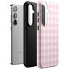 image:imageCasely Galaxy S24 Plus Case  The Boyfriend Collection  Slate Blue  Essential Slim DualLayer Protective DesignPink Plaid  Sunday Best