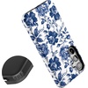 image:imageCasely Galaxy S24 Plus Case  The Boyfriend Collection  Slate Blue  Essential Slim DualLayer Protective DesignRose to Fame  Blue  White Rose Floral