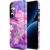 image:imageCasely Galaxy S24 Plus Case  The Boyfriend Collection  Slate Blue  Essential Slim DualLayer Protective DesignTie Dying Over You  Purple Marble