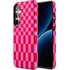 image:imageCasely Galaxy S24 Plus Case  The Boyfriend Collection  Slate Blue  Essential Slim DualLayer Protective DesignVibe Check  Pink Checkerboard