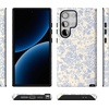 image:imageCasely Galaxy S24 Ultra Case  Ride The Wave  Pastel Rainbow Lined  Essential Slim DualLayer Protective DesignCupids Canvas  Periwinkle Floral