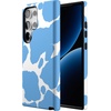 image:imageCasely Galaxy S24 Ultra Case  Ride The Wave  Pastel Rainbow Lined  Essential Slim DualLayer Protective DesignCurrent MOOd  Light Blue Cow Print