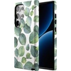 image:imageCasely Galaxy S24 Ultra Case  Ride The Wave  Pastel Rainbow Lined  Essential Slim DualLayer Protective DesignLeaf Me Alone  Green Floral Print