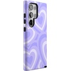 image:imageCasely Galaxy S24 Ultra Case  Ride The Wave  Pastel Rainbow Lined  Essential Slim DualLayer Protective DesignLove Song  Lavender Heart