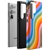 image:imageCasely Galaxy S24 Ultra Case  Ride The Wave  Pastel Rainbow Lined  Essential Slim DualLayer Protective DesignLove for All  Rainbow Pride