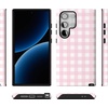 image:imageCasely Galaxy S24 Ultra Case  Ride The Wave  Pastel Rainbow Lined  Essential Slim DualLayer Protective DesignPink Plaid  Sunday Best