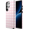 image:imageCasely Galaxy S24 Ultra Case  Ride The Wave  Pastel Rainbow Lined  Essential Slim DualLayer Protective DesignPink Plaid  Sunday Best