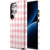 image:imageCasely Galaxy S24 Ultra Case  Ride The Wave  Pastel Rainbow Lined  Essential Slim DualLayer Protective DesignQueen of Diamonds  Pink Watercolor