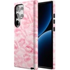 image:imageCasely Galaxy S24 Ultra Case  Ride The Wave  Pastel Rainbow Lined  Essential Slim DualLayer Protective DesignSealed with a Kiss  Pink Lipstick