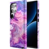 image:imageCasely Galaxy S24 Ultra Case  Ride The Wave  Pastel Rainbow Lined  Essential Slim DualLayer Protective DesignTie Dying Over You  Purple Marble