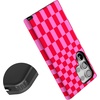 image:imageCasely Galaxy S24 Ultra Case  Ride The Wave  Pastel Rainbow Lined  Essential Slim DualLayer Protective DesignVibe Check  Pink Checkerboard