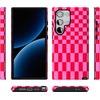 image:imageCasely Galaxy S24 Ultra Case  Ride The Wave  Pastel Rainbow Lined  Essential Slim DualLayer Protective DesignVibe Check  Pink Checkerboard