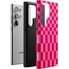 image:imageCasely Galaxy S24 Ultra Case  Ride The Wave  Pastel Rainbow Lined  Essential Slim DualLayer Protective DesignVibe Check  Pink Checkerboard