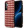 image:imageCasely Galaxy S25 Case  Pura Vida  Coastal Checkers  Bold Protective Design  Compatible with MagSafeChecked Twice  Red Plaid