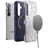 image:imageCasely Galaxy S25 Case  Pura Vida  Coastal Checkers  Bold Protective Design  Compatible with MagSafeCupids Canvas  Periwinkle Floral
