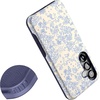 image:imageCasely Galaxy S25 Case  Pura Vida  Coastal Checkers  Bold Protective Design  Compatible with MagSafeCupids Canvas  Periwinkle Floral