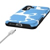 image:imageCasely Galaxy S25 Case  Pura Vida  Coastal Checkers  Bold Protective Design  Compatible with MagSafeCurrent MOOd  Light Blue Cow Print