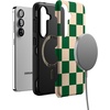 image:imageCasely Galaxy S25 Case  Pura Vida  Coastal Checkers  Bold Protective Design  Compatible with MagSafeFit Check  Green Checkerboard