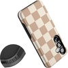 image:imageCasely Galaxy S25 Case  Pura Vida  Coastal Checkers  Bold Protective Design  Compatible with MagSafeFit Check  Neutral Checkerboard