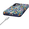 image:imageCasely Galaxy S25 Case  Pura Vida  Coastal Checkers  Bold Protective Design  Compatible with MagSafeFull Bloom  Navy Floral