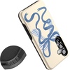 image:imageCasely Galaxy S25 Case  Pura Vida  Coastal Checkers  Bold Protective Design  Compatible with MagSafeHeartstrings  Blue Bow