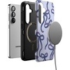 image:imageCasely Galaxy S25 Case  Pura Vida  Coastal Checkers  Bold Protective Design  Compatible with MagSafeLove Me Knot  Blue Bow