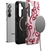 image:imageCasely Galaxy S25 Case  Pura Vida  Coastal Checkers  Bold Protective Design  Compatible with MagSafeLove Me Knot  Mauve Bow