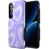 image:imageCasely Galaxy S25 Case  Pura Vida  Coastal Checkers  Bold Protective Design  Compatible with MagSafeLove Song  Lavender Heart