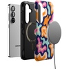 image:imageCasely Galaxy S25 Case  Pura Vida  Coastal Checkers  Bold Protective Design  Compatible with MagSafeMidnight Color Splash  Abstract Retro