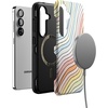 image:imageCasely Galaxy S25 Case  Pura Vida  Coastal Checkers  Bold Protective Design  Compatible with MagSafeRide The Wave  Pastel Rainbow Lined