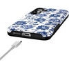 image:imageCasely Galaxy S25 Case  Pura Vida  Coastal Checkers  Bold Protective Design  Compatible with MagSafeRose to Fame  Blue  White Rose Floral