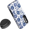 image:imageCasely Galaxy S25 Case  Pura Vida  Coastal Checkers  Bold Protective Design  Compatible with MagSafeRose to Fame  Blue  White Rose Floral